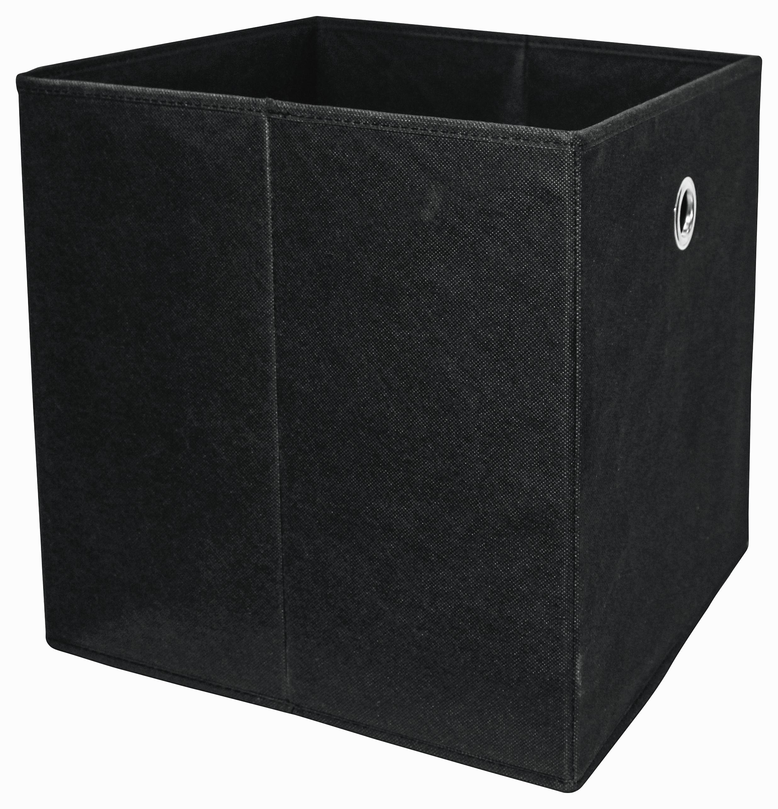 SKLADACÍ BOX CUBI - čierna, Modern, kompozitné drevo/textil (32/32/32cm)