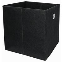 SKLADACÍ BOX CUBI - čierna, Modern, kompozitné drevo/textil (32/32/32cm)