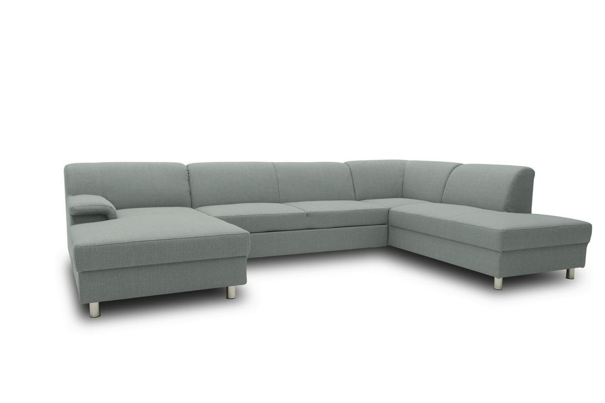 Wohnlandschaft Jamie Silberfarben - Chromfarben/Silberfarben, KONVENTIONELL, Textil (150/308/194cm) - MID.YOU