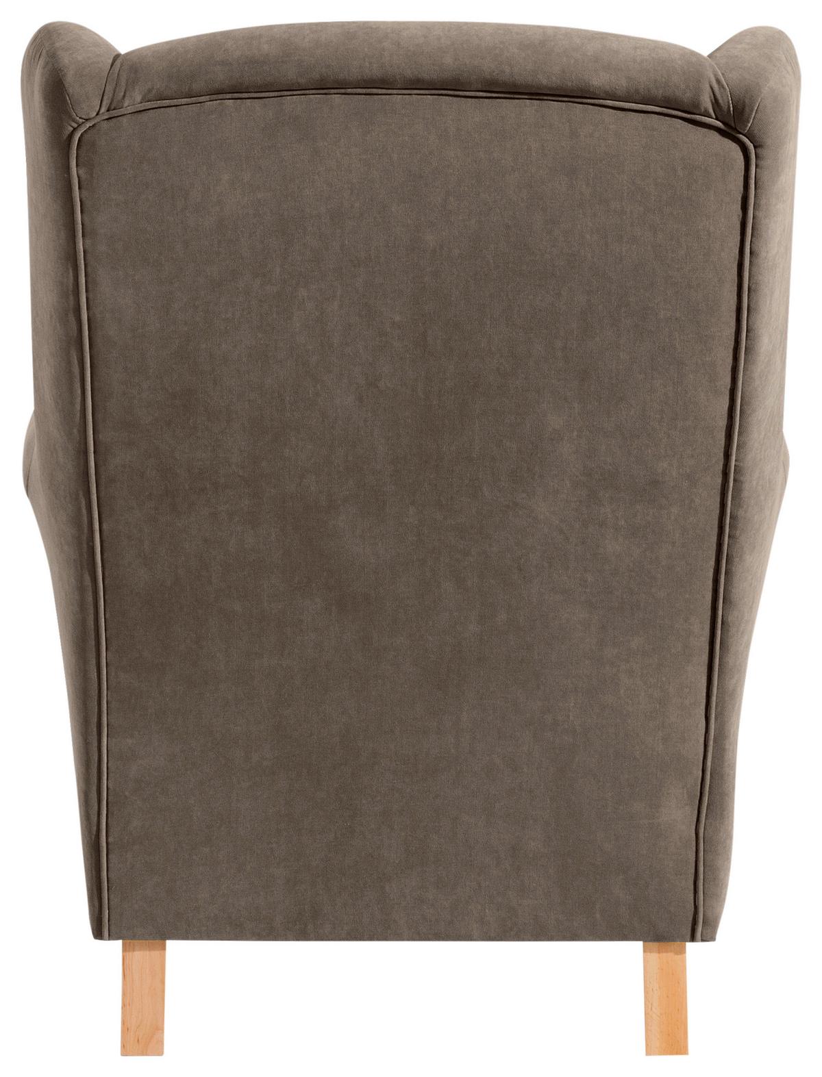 Ohrensessel Lorris - Hellbraun/Buchefarben, Design, Textil (77/103/86cm) - Max Winzer
