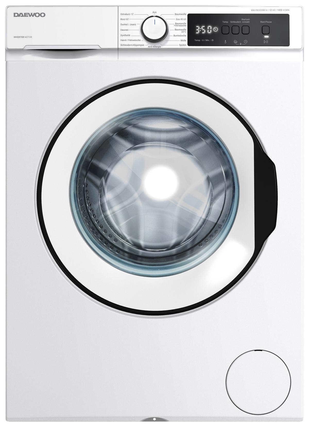 Waschmaschine 10843356 - Wm-Fb2694w1a-De - Weiß, Basics, Glas/Kunststoff (59,7/84,5/63,2cm) - Daewoo