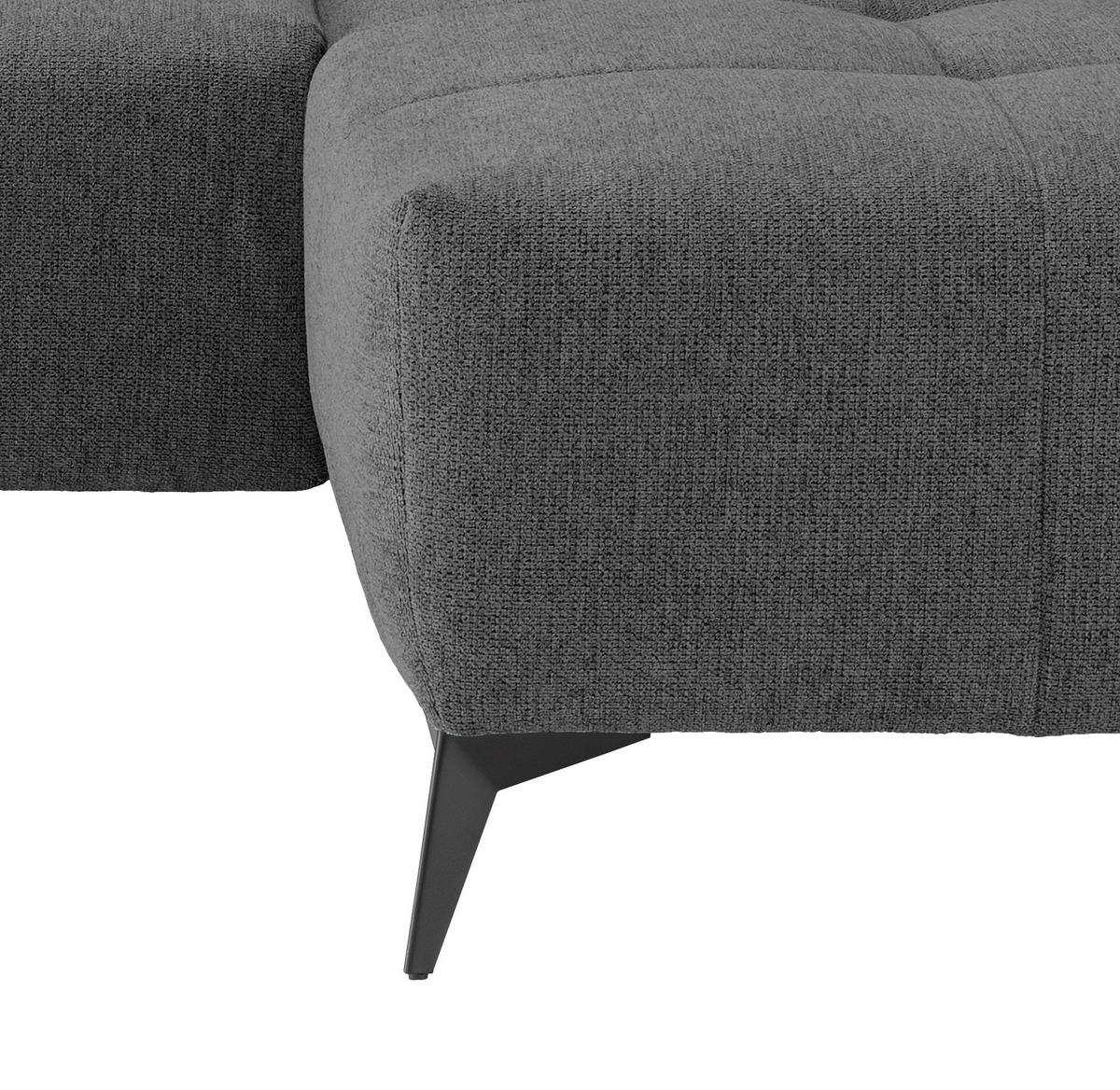 Ecksofa Mit Usb Anschluss Sano, Anthrazit, S: 258x180 Cm - Anthrazit/Schwarz, MODERN, Textil (258/180cm) - Livetastic