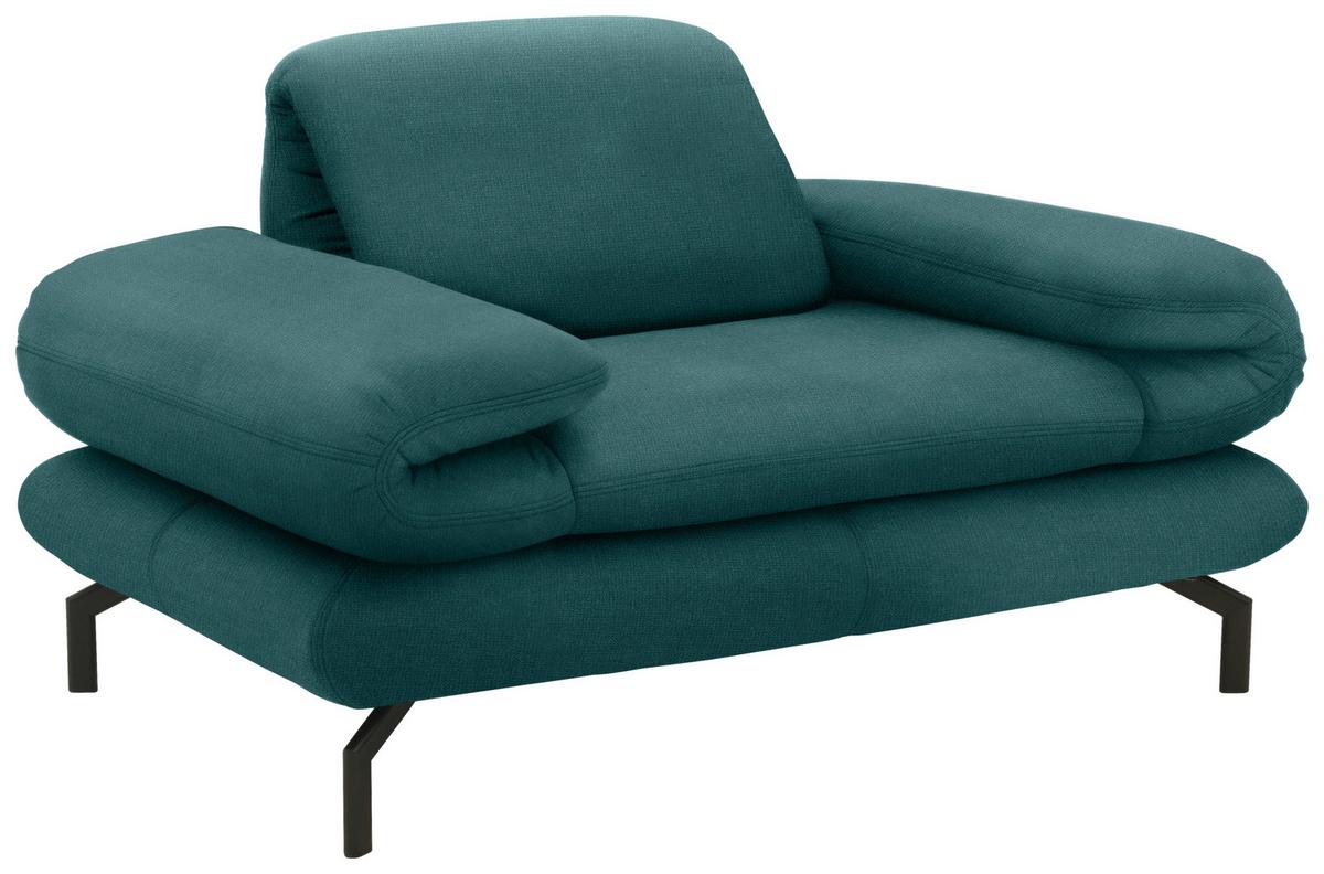 Sessel Looks Xiii - Petrol/Schwarz, Design, Textil (139 (197)/83 (110)/98cm) - LOOKS by W.Joop