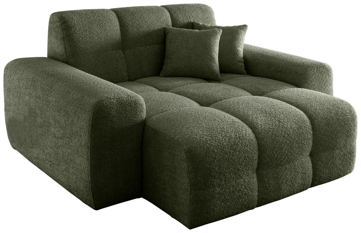 XXL-Sessel Bosco, Dunkelgrün B: 181 cm - Waldgrün/Schwarz, MODERN, Textil (181/87/155cm) - Livetastic