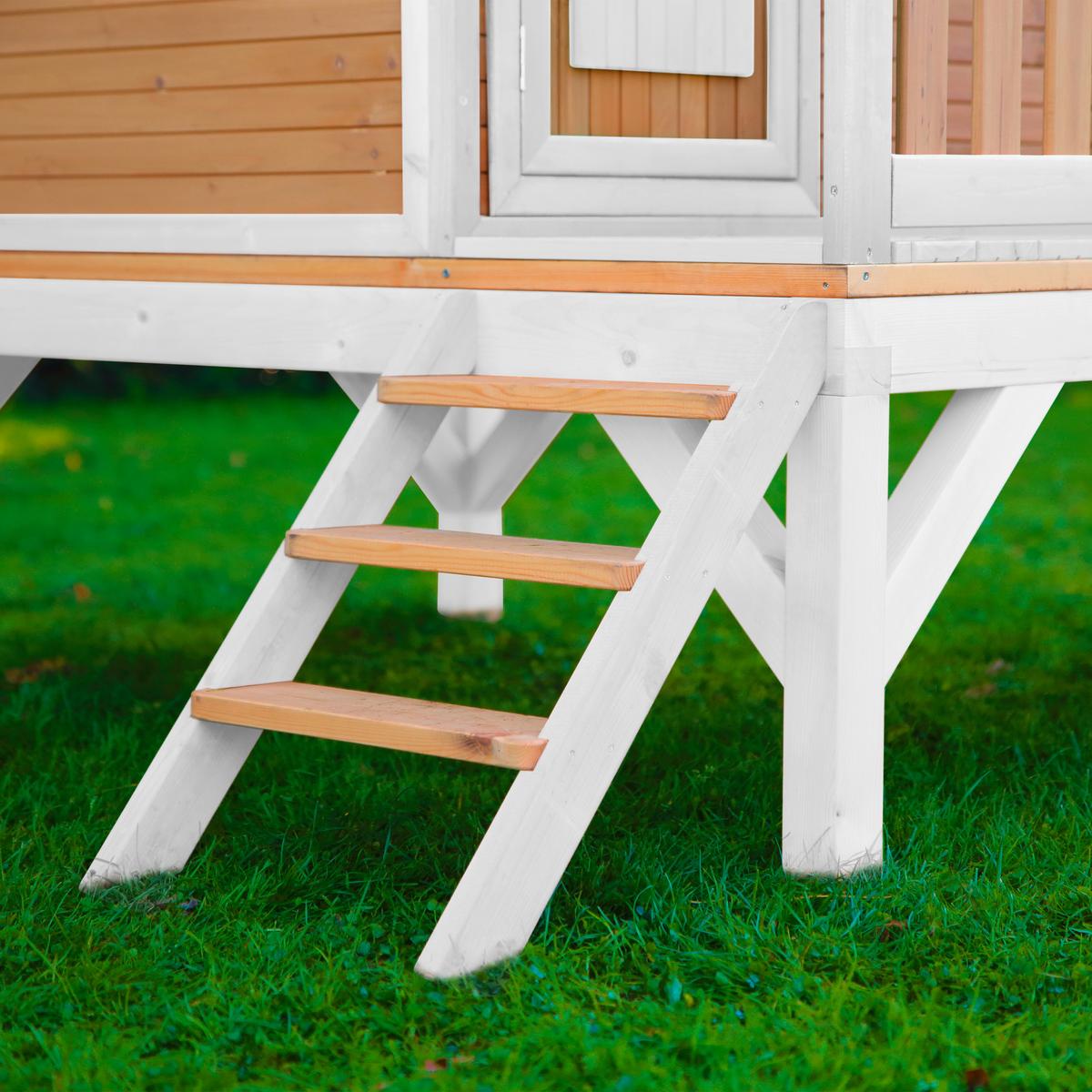 Spielhaus A030.036.31 - Blau/Rot, KONVENTIONELL, Holz (287/231/191cm) - Ambia Garden