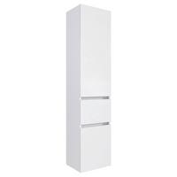 Hochschrank Mit Türdämpfung Pienza 40cm Weiß Dekor - Silberfarben/Weiß, Basics, Holzwerkstoff (40/185/35cm) - Held