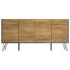 Sideboard Posseik Industrial Graphitfarben/Eiche B: 155 cm - Eichefarben/Schwarz, Design, Holzwerkstoff (155/75,8/42cm) - P & B