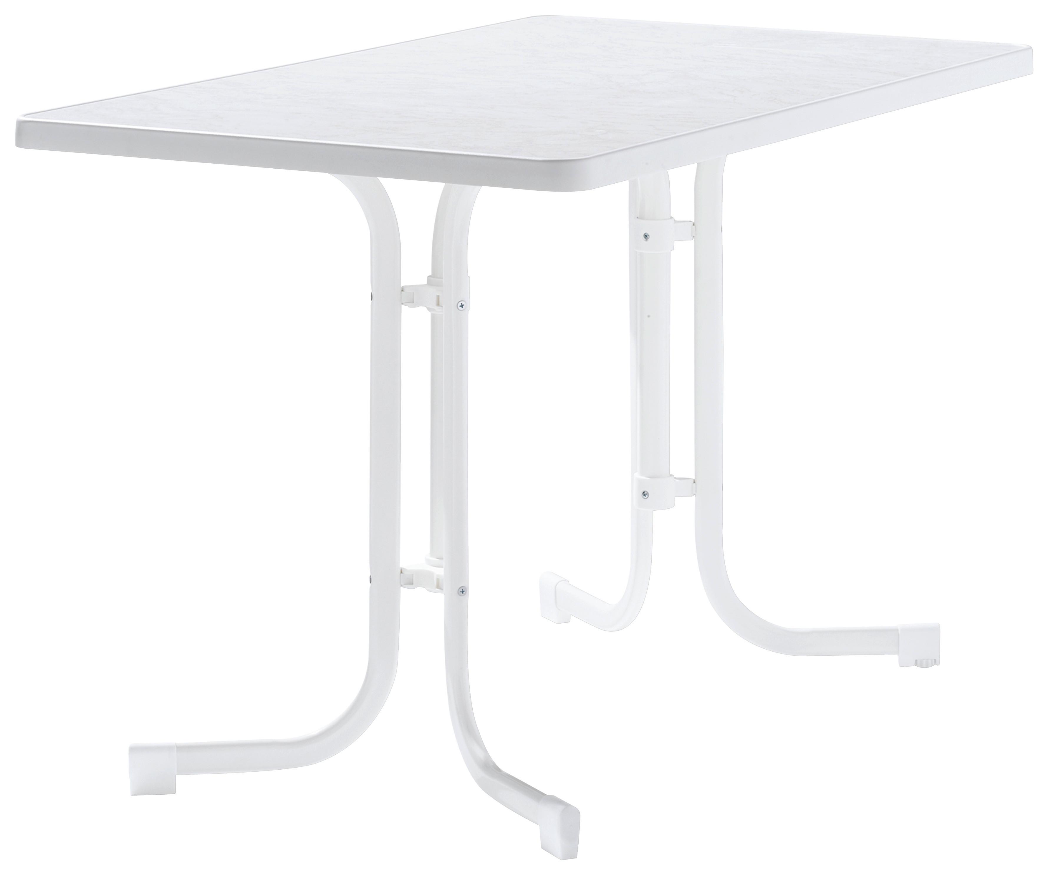 Gartentisch 155056 - Weiß, MODERN, Holzwerkstoff/Metall (115/70/72cm) - Sieger