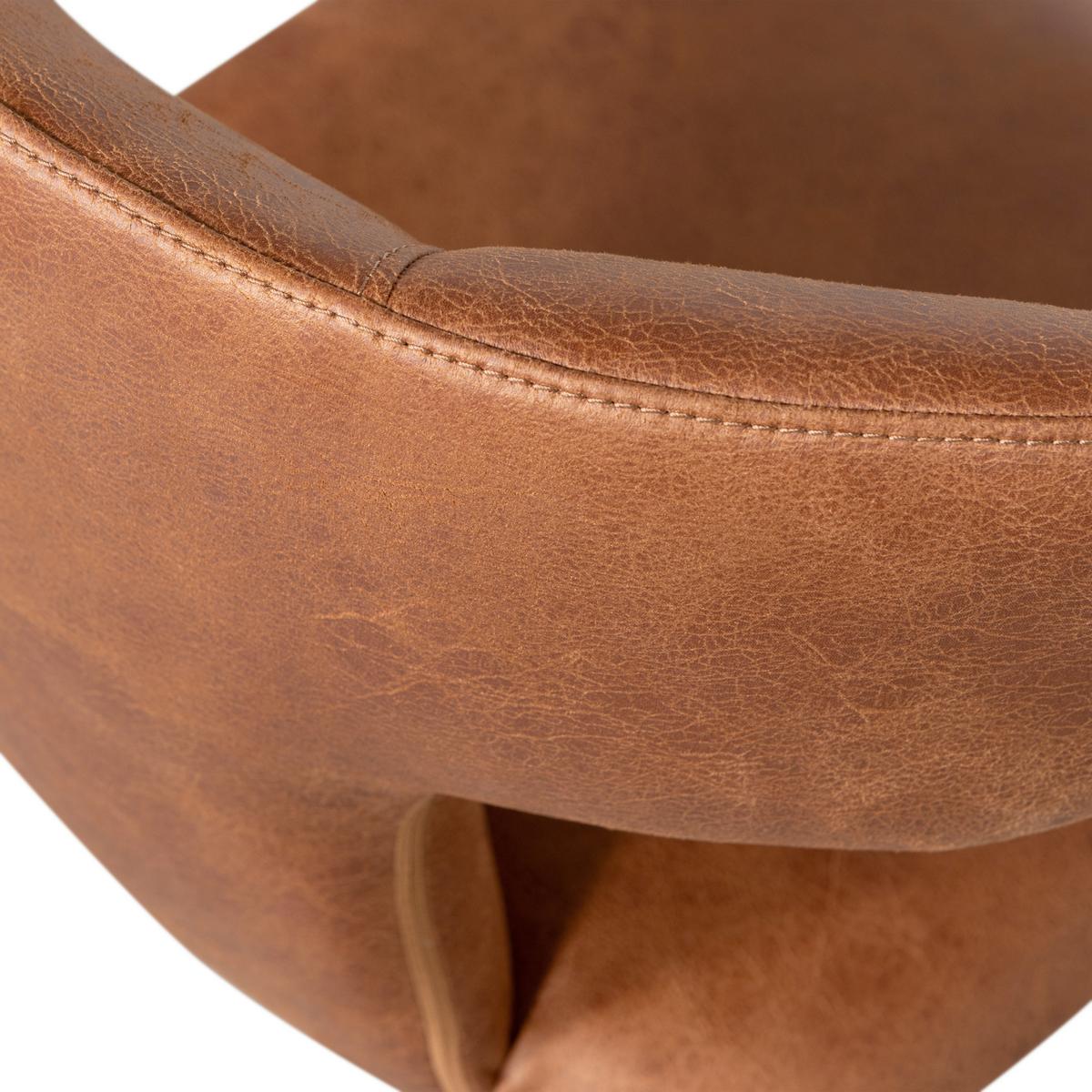 STUHL-SET Permit Cognac B: 52cm - Cognac, MODERN, Holzwerkstoff/Textil (52/78/53cm) - Livetastic