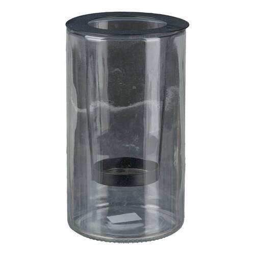 Üveg Teamécsestartó Amon - fekete/átlátszó, Konventionell, Üveg/fém (11,5/20cm)