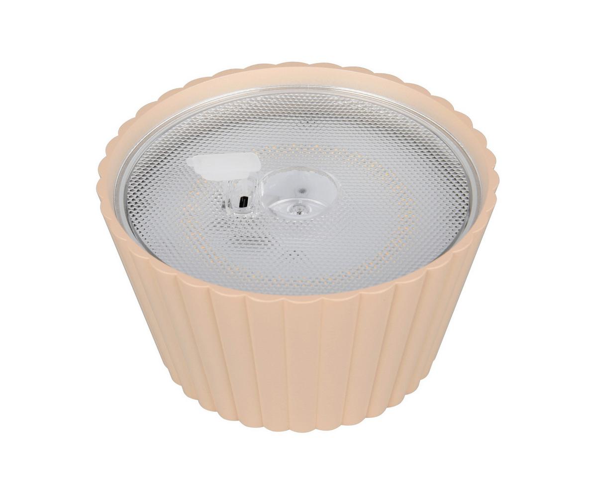 Akku-Tischleuchte Suarez Sandfarben D: 13,5 cm - Sandfarben, Design, Metall (13,5/39,1cm)