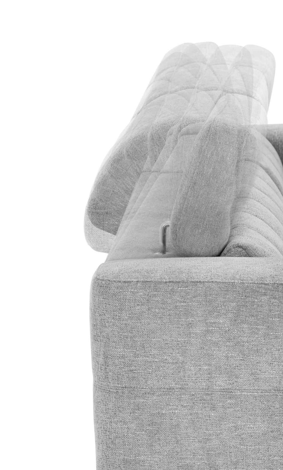 Sedací souprava MELBOURNE, pravá, šedá - šedá/černá, Moderní, kov/dřevo (285/182cm) - Based
