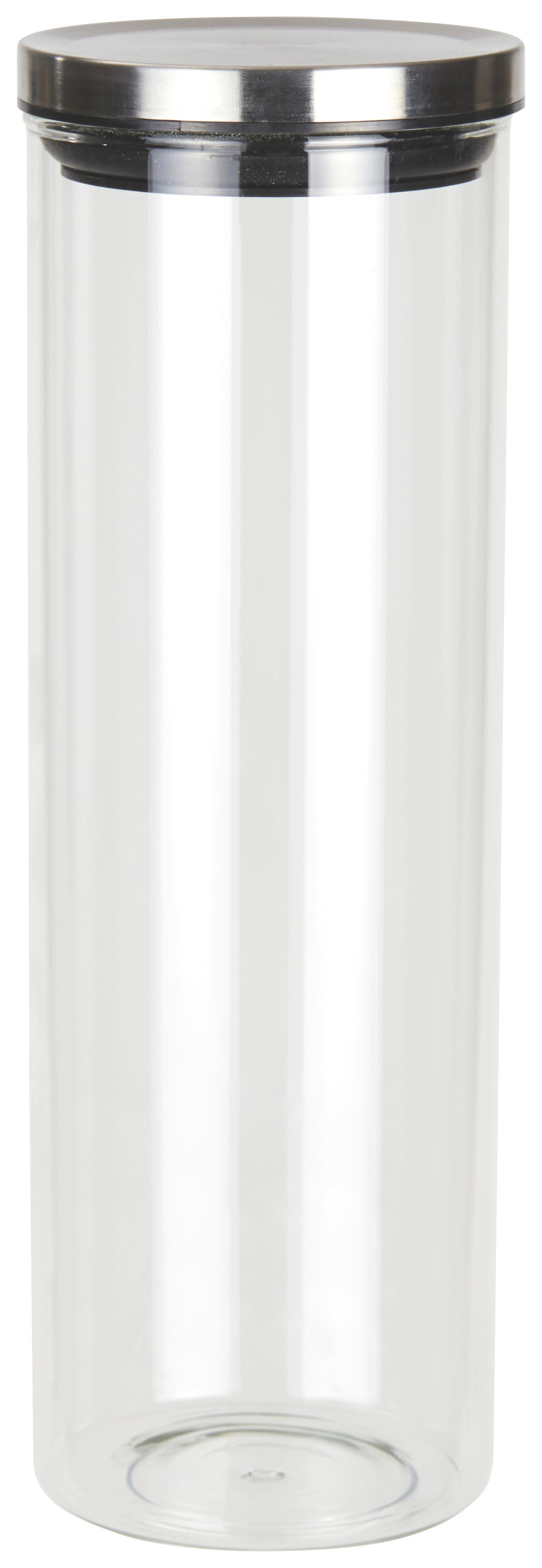 Tárolódoboz Catleen - Nemesacél/Átlátszó, konvencionális, Üveg/Fém (10,2/29,5cm) - Luca Bessoni