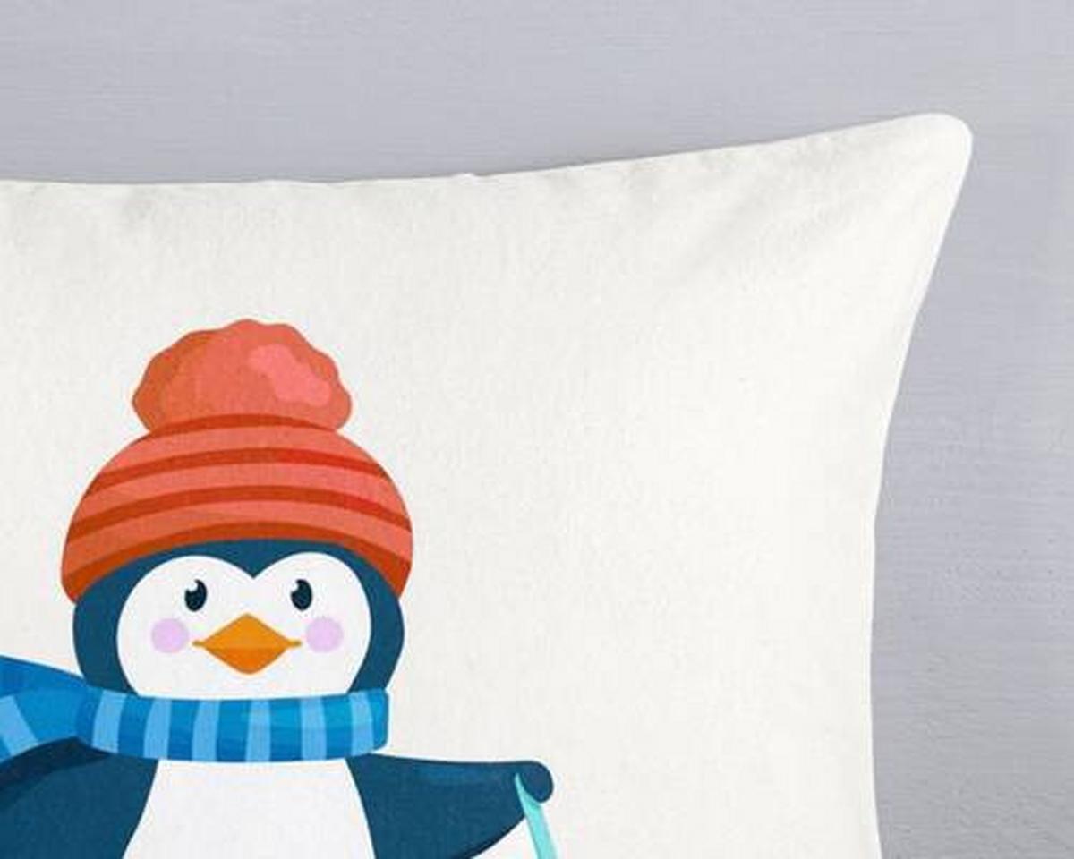 Kinderbettwäsche Penguins Multicolor 135x200 cm - Multicolor, Design, Textil (135/200cm)