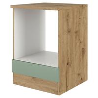 SKŘÍŇKA NA SPORÁK CARA HU 60 - zelená/dub artisan, Konvenční, kompozitní dřevo (60/85/57cm) - FlexWell