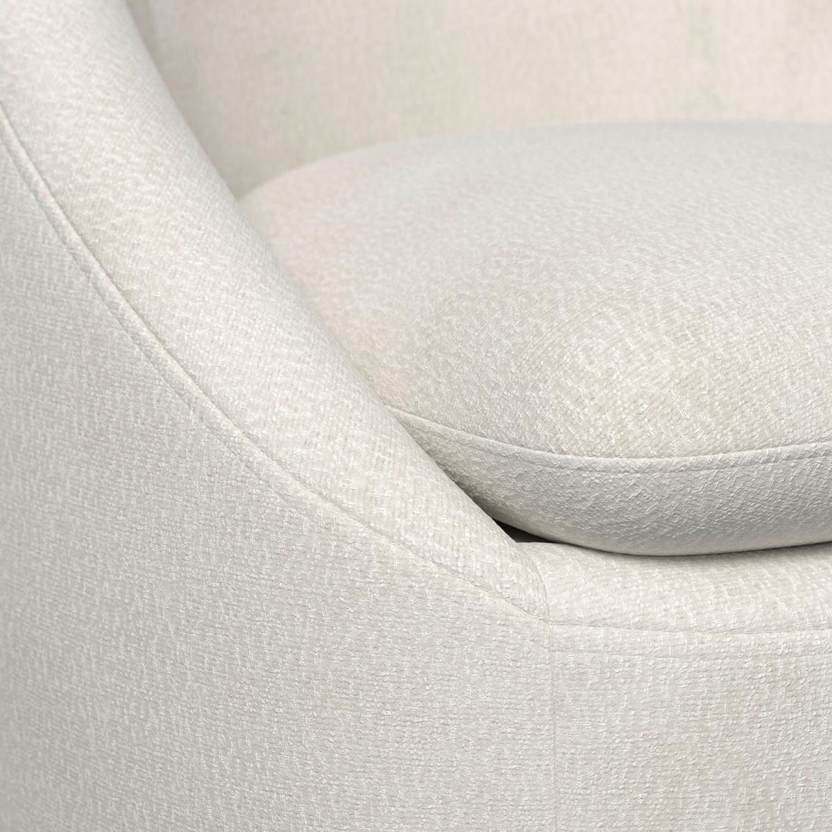 Relaxačné kreslo DORA, biela ženilka - čierna/biela, Modern, kov/drevo (77/74/73cm) - Bessagi Home