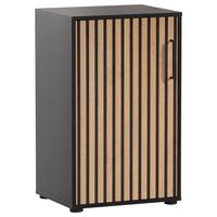 Aktenschrank Hank Schwarz/Eiche Dekor B: 50,95cm - Schwarz/Eiche Artisan, MODERN, Holzwerkstoff (50,95/83,6/41cm) - MID.YOU