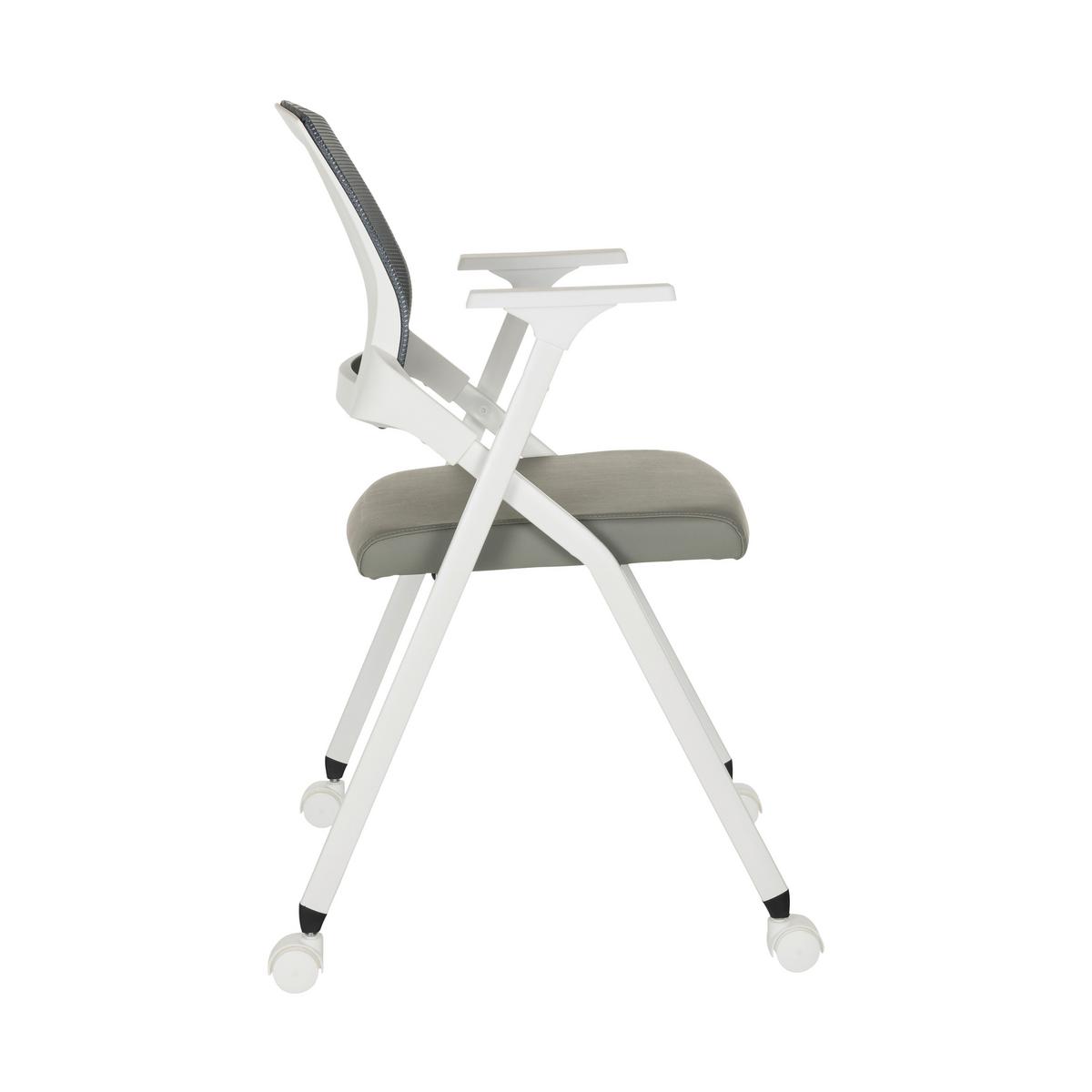 Besucherstuhl Priority Ii W - Weiß/Grau, Basics, Kunststoff/Textil (61/98/58cm) - MID.YOU