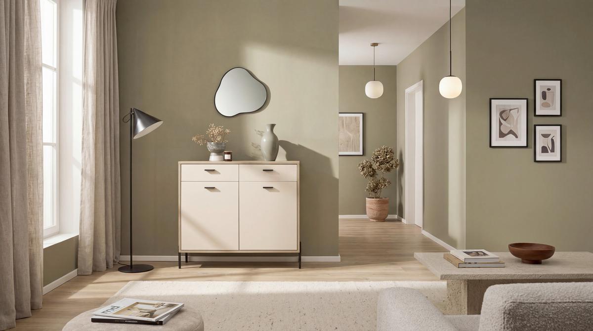 Kommode Fredericia Eichefarben Kaschmir B: 105 cm - Kaschmir/Eichefarben, Design, Holzwerkstoff (105/95/35cm) - MID.YOU