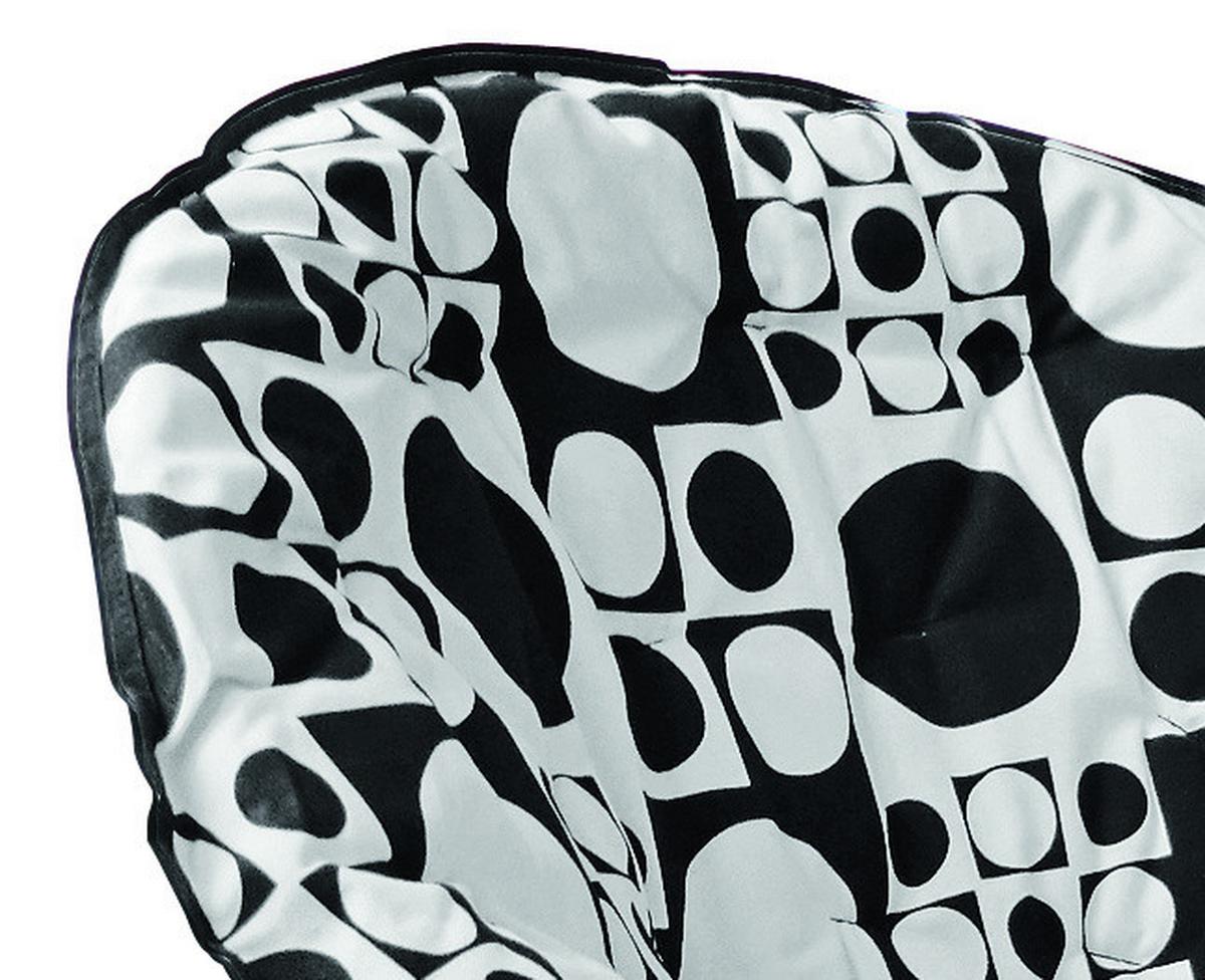 SKLÁDACÍ KŘESLO PAPA SAM - bílá/černá, Moderní, kov/textil (86/80/65cm)