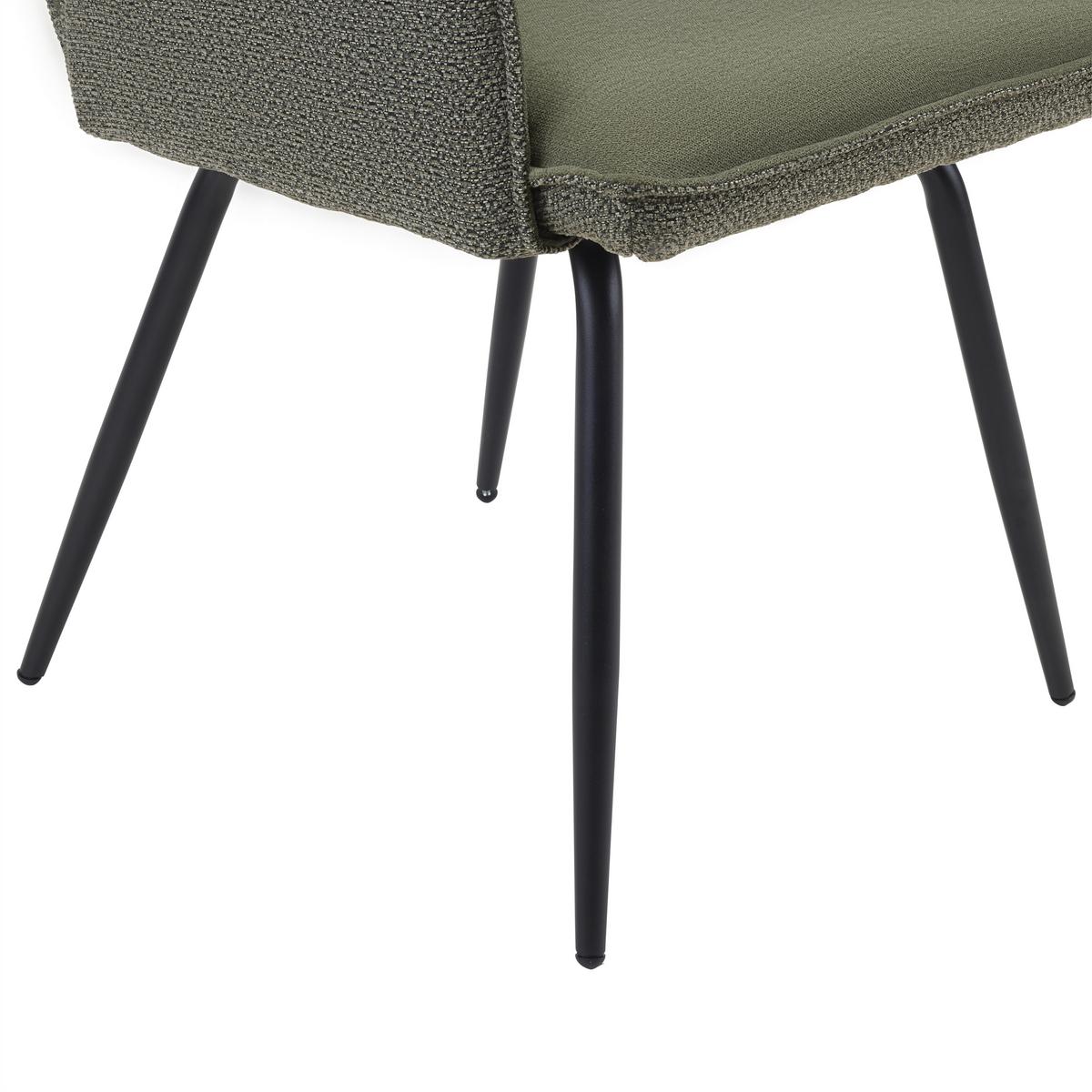 ŽIDLE S PODRUČKAMI NOVA - černá/zelená, Moderní, kov/textil (63/88/63cm) - Premium Living