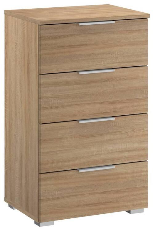 Nachtkästchen Sonoma Eiche Dekor H: 81 cm Alabama - Alufarben/Sonoma Eiche, MODERN, Holzwerkstoff (47/81/42cm) - Rauch Möbel