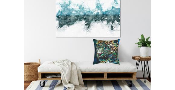 Zierkissen Africa 40x40 Cm Multicolor Mit Zipp - Blau, ROMANTIK / LANDHAUS, Textil (40/40cm) - James Wood