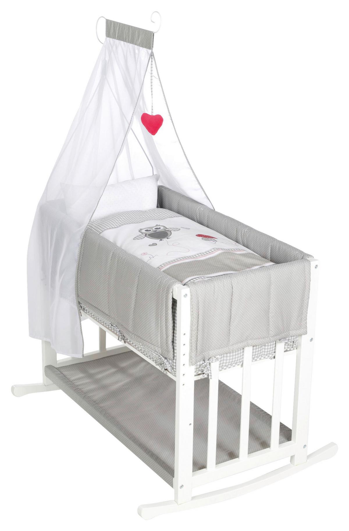 Stubenwagen-Komplettset 289149wes148 - Rot/Weiß, Basics, Holzwerkstoff/Textil (95/76/74,5cm) - Roba