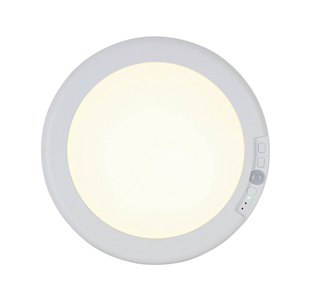 STROPNÉ SVIETIDLO BATTERI - biela, Modern, kov/plast (19/1,5cm) - Mömax