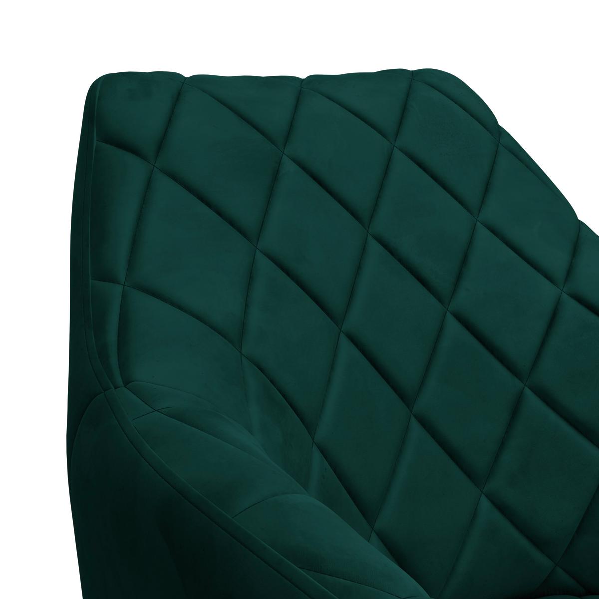 Stuhl Patti Grün, Sitzfl. 360° Drehbar - Schwarz/Grün, KONVENTIONELL, Textil/Metall (58/81/54cm)