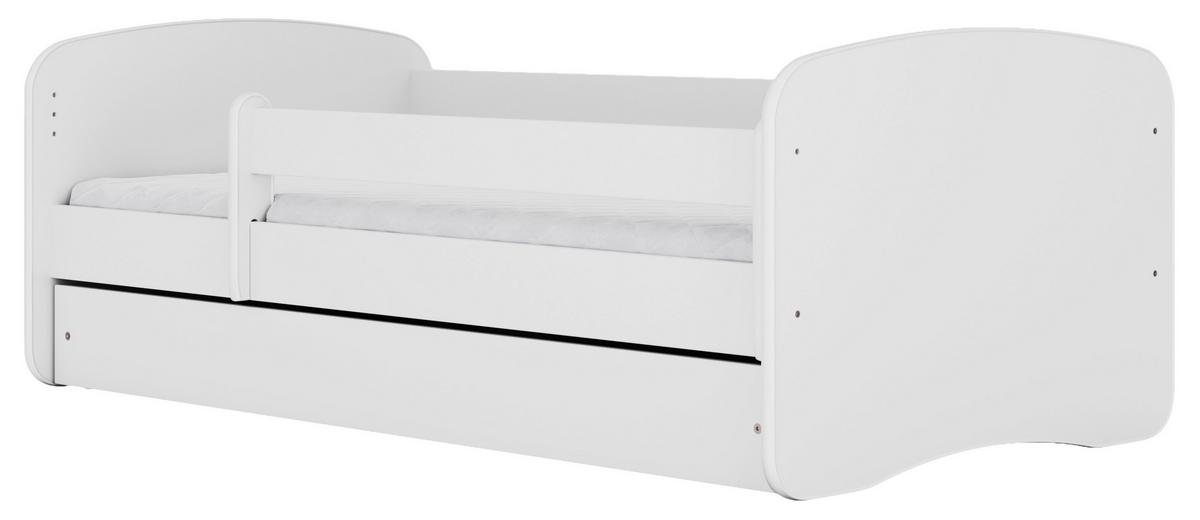 Kinder-/Juniorbett Babydreams inkl. Matratze 80x160 - Birkefarben/Weiß, MODERN, Holz/Holzwerkstoff (80/160cm) - MID.YOU
