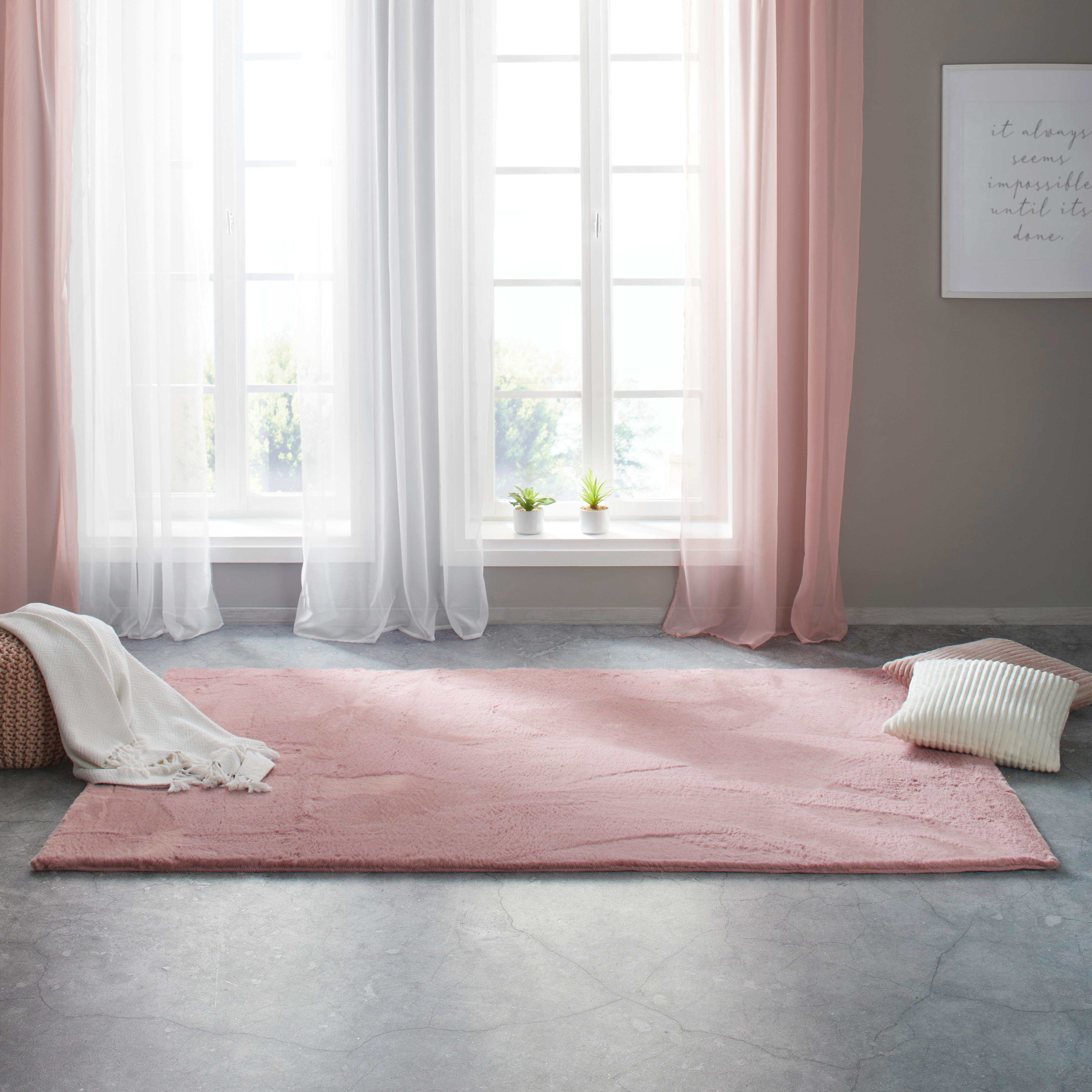 Umelá Kožušina Caroline 3, 160/220cm, Ružová - staroružová, textil (160/220cm) - Modern Living