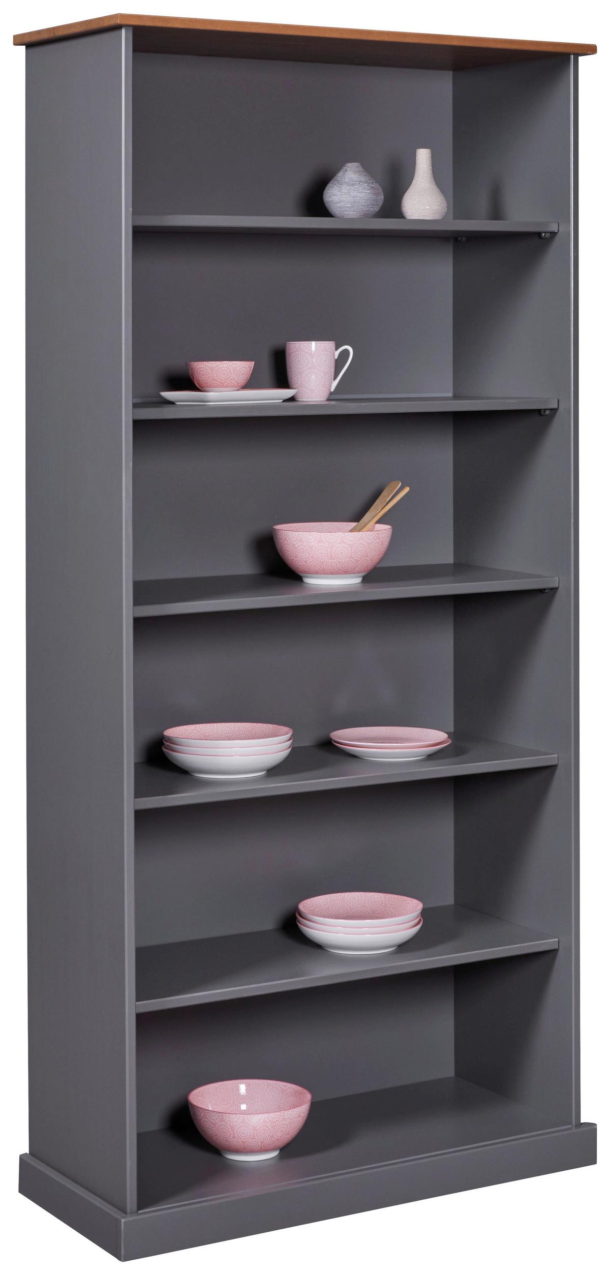 Regal Luzerna - Anthrazit/Braun, MODERN, Holz (90/190/38cm) - Livetastic