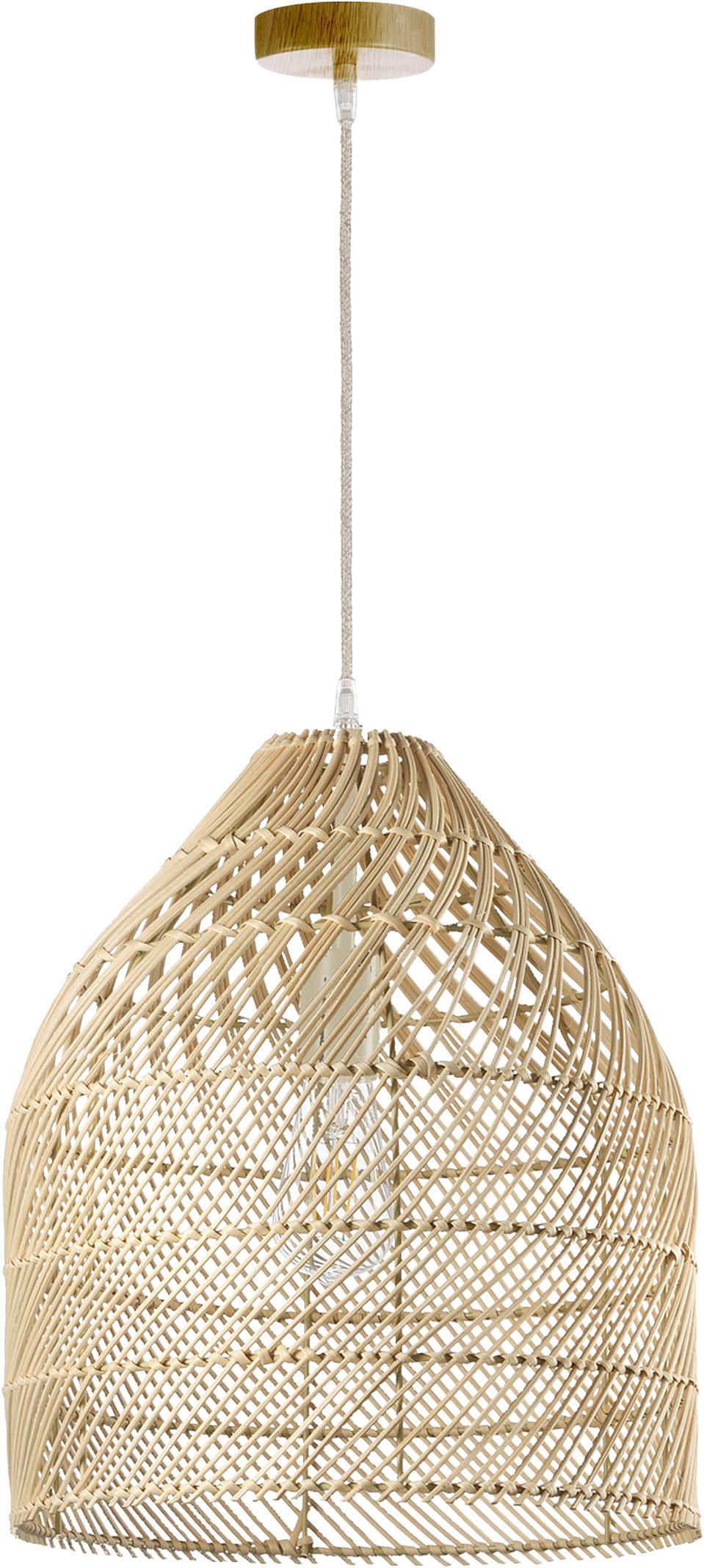 Hängeleuchte Misure Cognac L: 35 cm - Cognac, Natur, Holz (35/35/120cm)