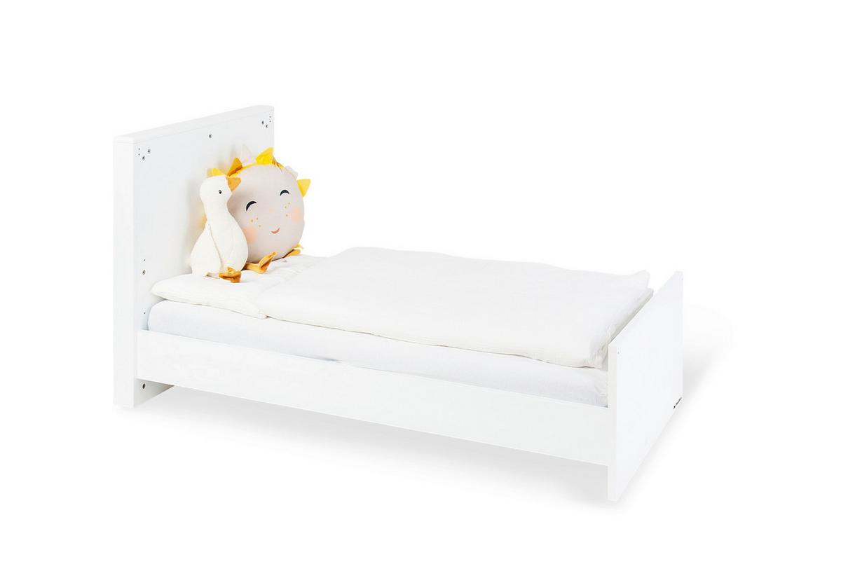 Gitterbett Lova - Naturfarben/Weiß, Basics, Holz (150/79/81cm) - Pinolino