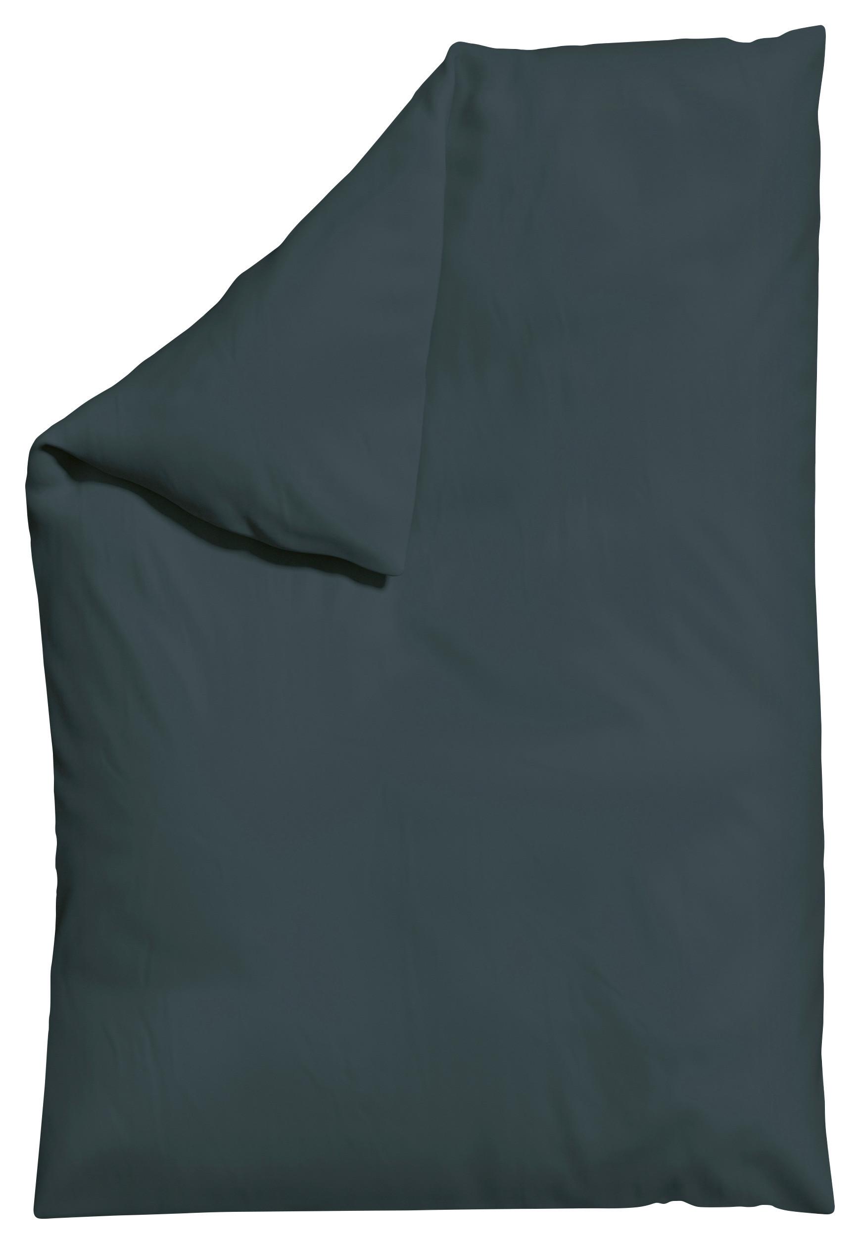 Bettdeckenbezug Knitted Jersey 135-140x200cm Dunkelgrau - Dunkelgrau, Basics, Textil (135-140/200cm) - Schlafgut