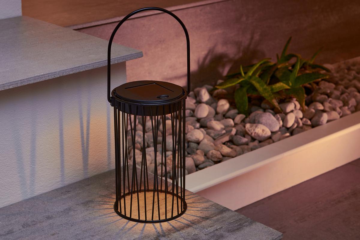 Solární svítidlo Levi - černá, Moderní, kov/plast (10/15,8-27cm) - Modern Living