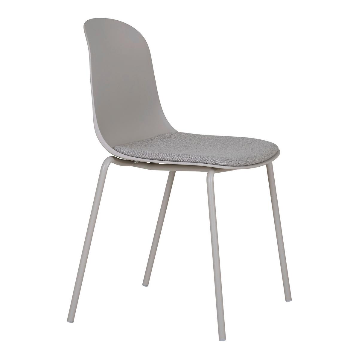 Stuhl-Set Madalena Hellgrau B: 48 cm - Hellgrau, MODERN, Kunststoff/Metall (48/86/56cm) - MID.YOU