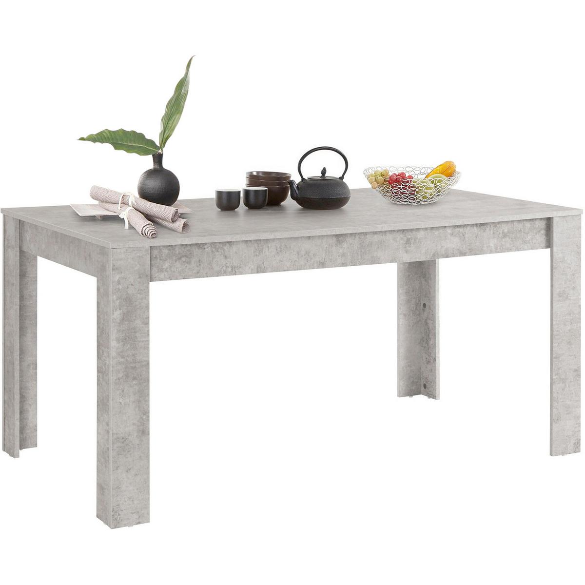 Esstisch Lynn Grau L: 160cm - Grau, Design, Holzwerkstoff (160/75/90cm) - MID.YOU