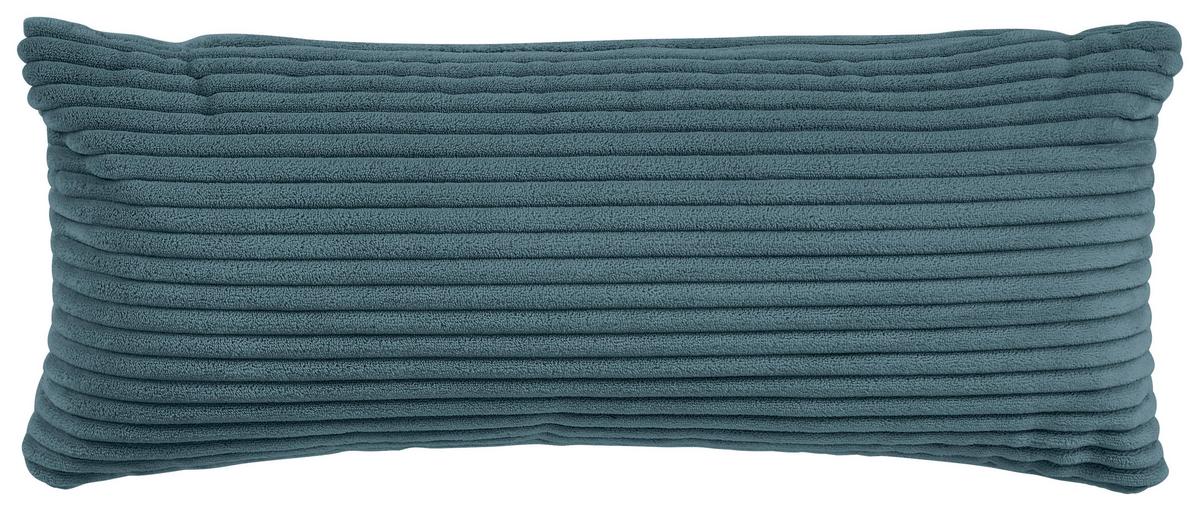 Ecksofa Pearl - Petrol/Schwarz, Design, Textil (303/196cm) - Livetastic