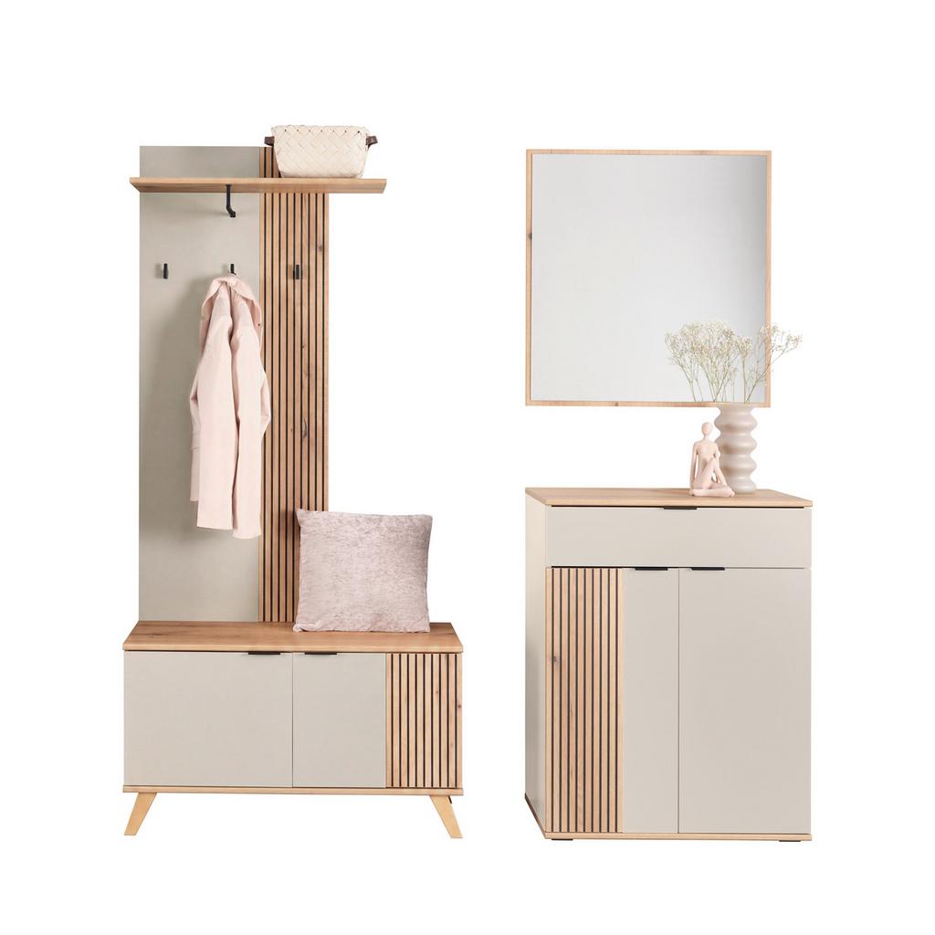 Garderobe Clever Kaschmir /Eichefarben B: 160cm