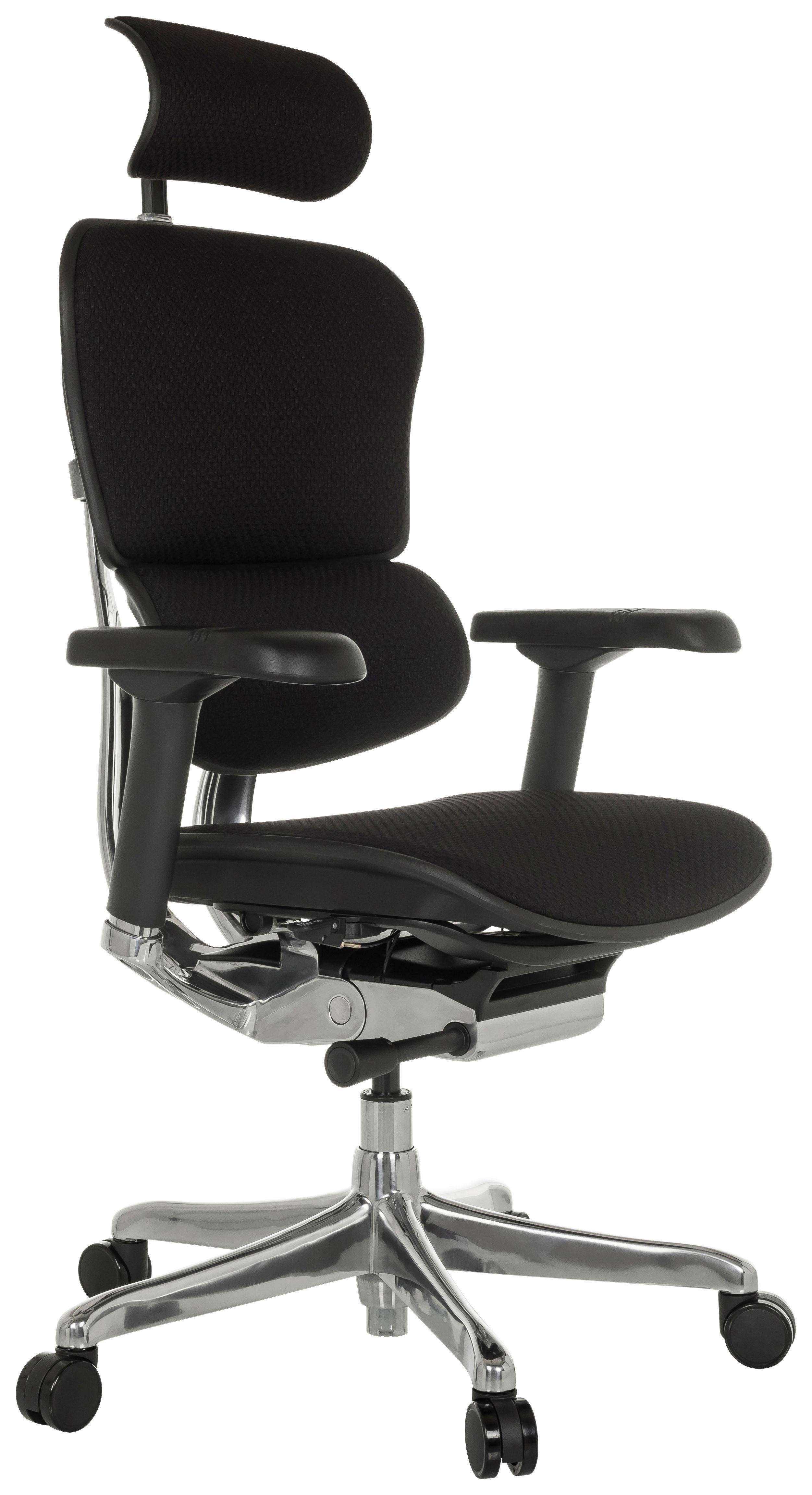 Drehstuhl Erdohuman Gen2 Schwarz B: 78 cm - Silberfarben/Schwarz, MODERN, Kunststoff/Textil (78/117-136/64cm) - MID.YOU