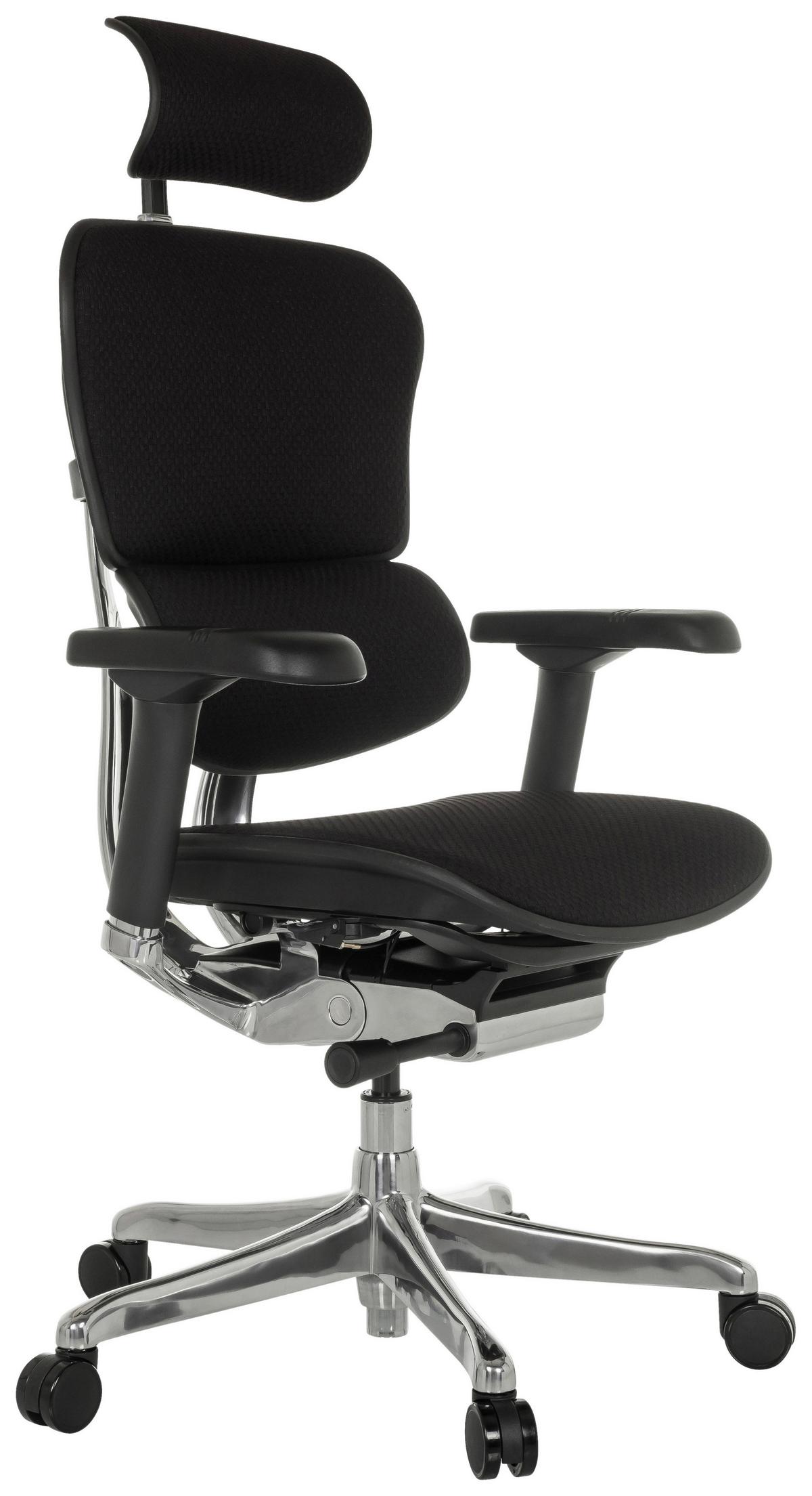 Drehstuhl Erdohuman Gen2 Schwarz B: 78 cm - Silberfarben/Schwarz, MODERN, Kunststoff/Textil (78/117-136/64cm) - MID.YOU