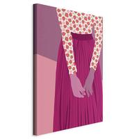 Leinwandbild Pink Magenta B: 80 Cm - Pink/Magenta, Basics, Holz/Textil (80/120/1.2cm) - artgeist