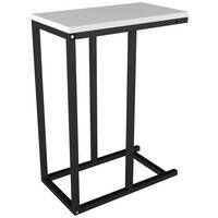 Beistelltisch Insasi Schwarz, Weiß L: 46 cm - Schwarz/Weiß, Design, Holzwerkstoff/Metall (46/26/63cm) - MID.YOU