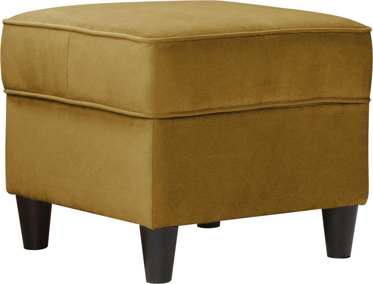 Hocker Baron Senfgelb B: 52 cm - Senfgelb/Schwarz, Design, Textil (52/45/52cm) - MID.YOU