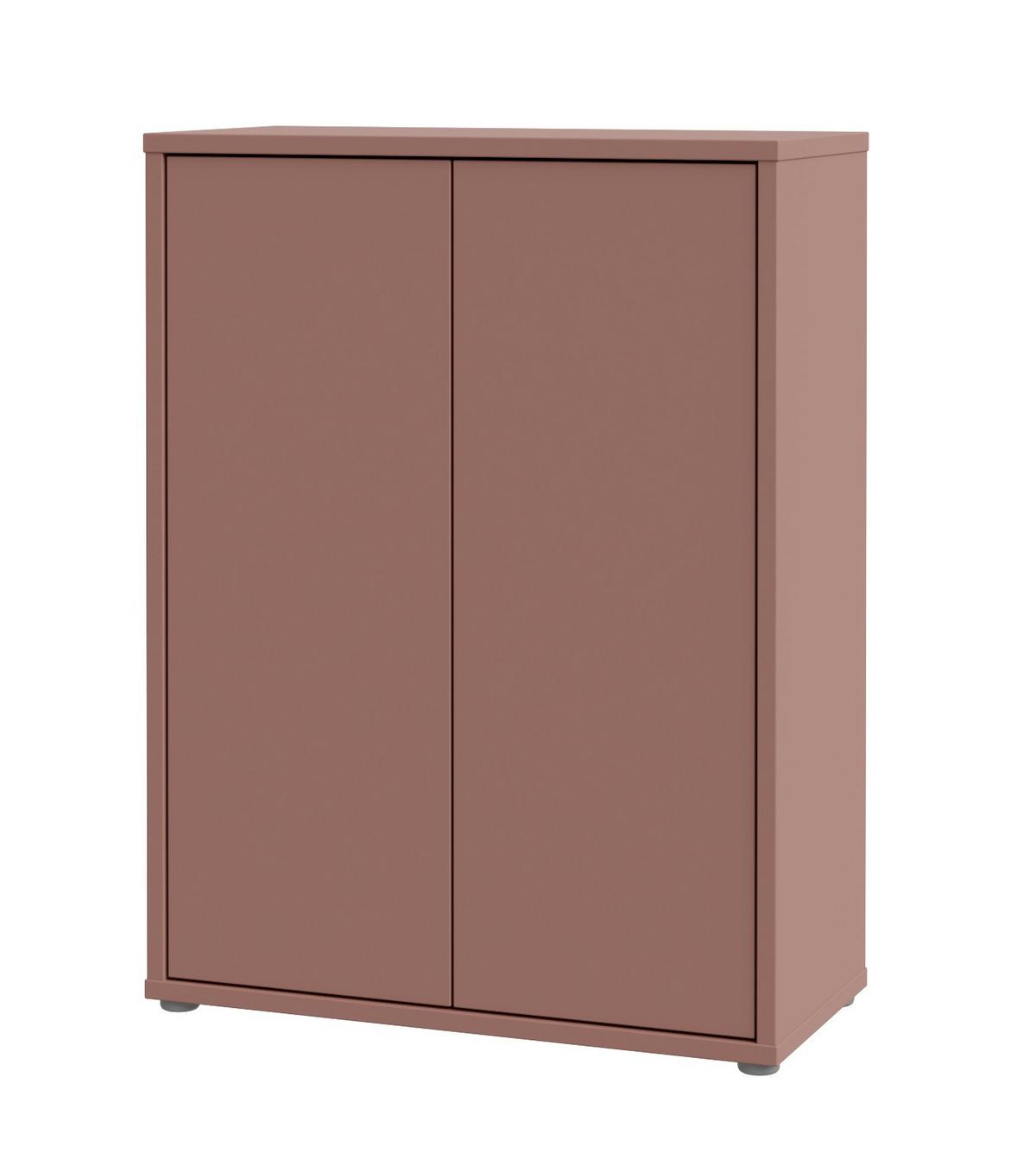Skříň na boty ALICE terracotta - šedá/terracotta, Moderní, kompozitní dřevo/plast (74,5/99,1/34,9cm)