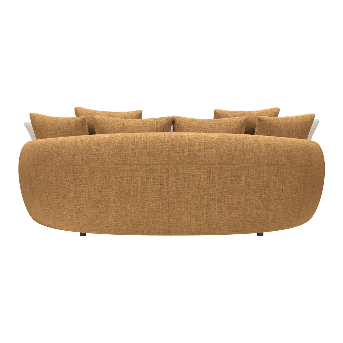 Mega pohovka ARUBA 2, horčicovožltá/prírodná ženilka - horčicovožltá/čierna, Trend, textil/plast (238/80/140cm) - Luca Bessoni