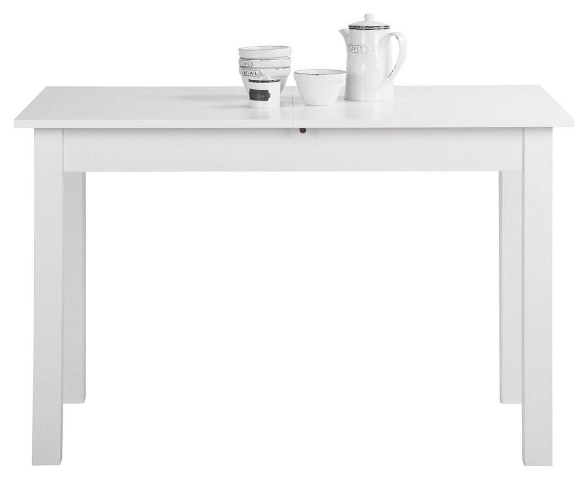 Esstisch Ausziehbar Coburg 120-160x70 Cm Weiß - Weiß, Design, Holzwerkstoff (120/70/76,5cm) - Carryhome