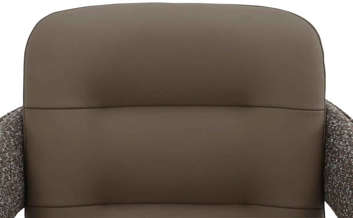 Armlehnstuhl Francesco Hellbraun B: 61 cm - Hellbraun/Schwarz, MODERN, Textil/Metall (61/87,5/62,5cm) - MID.YOU
